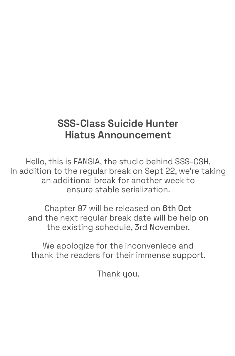 SSS-Class Suicide Hunter - Chapter 96.5 Page 1